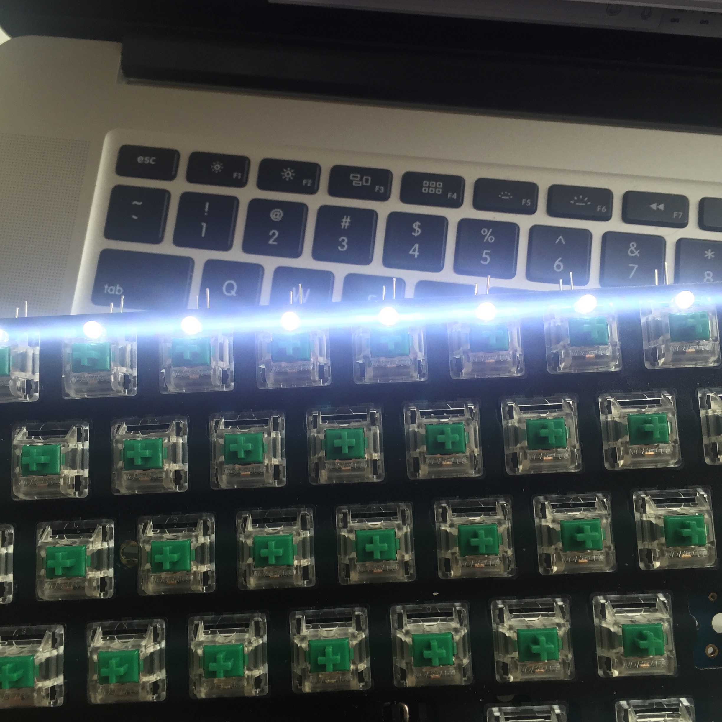 First row of led's working